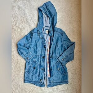 Kids GAP Chambray / Light Blue Hooded Jacket